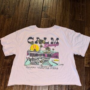 Cold Crush Light Pink Graphic Tee Size Large